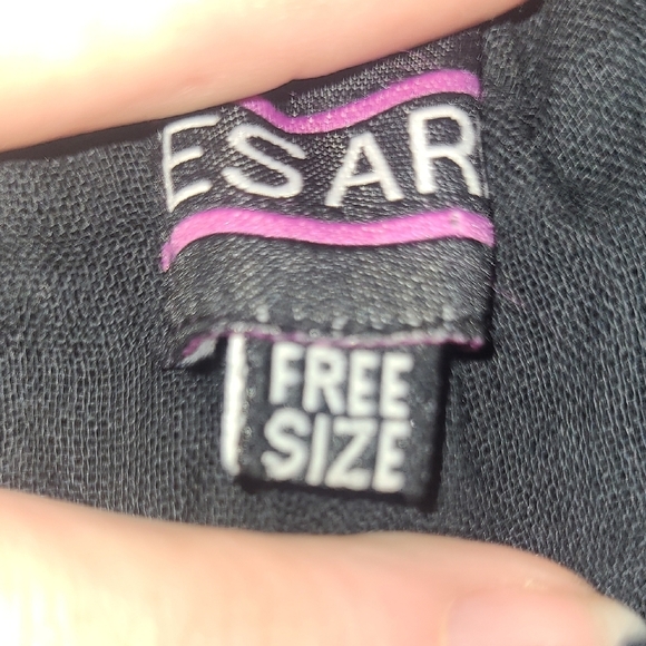 A-Line Skirt Calf Length Black Cream Mandella Print Boho Elastic Waist Pull On - Picture 8 of 9